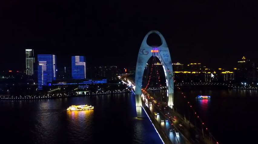 广州猎德大桥投影媒体广告案例